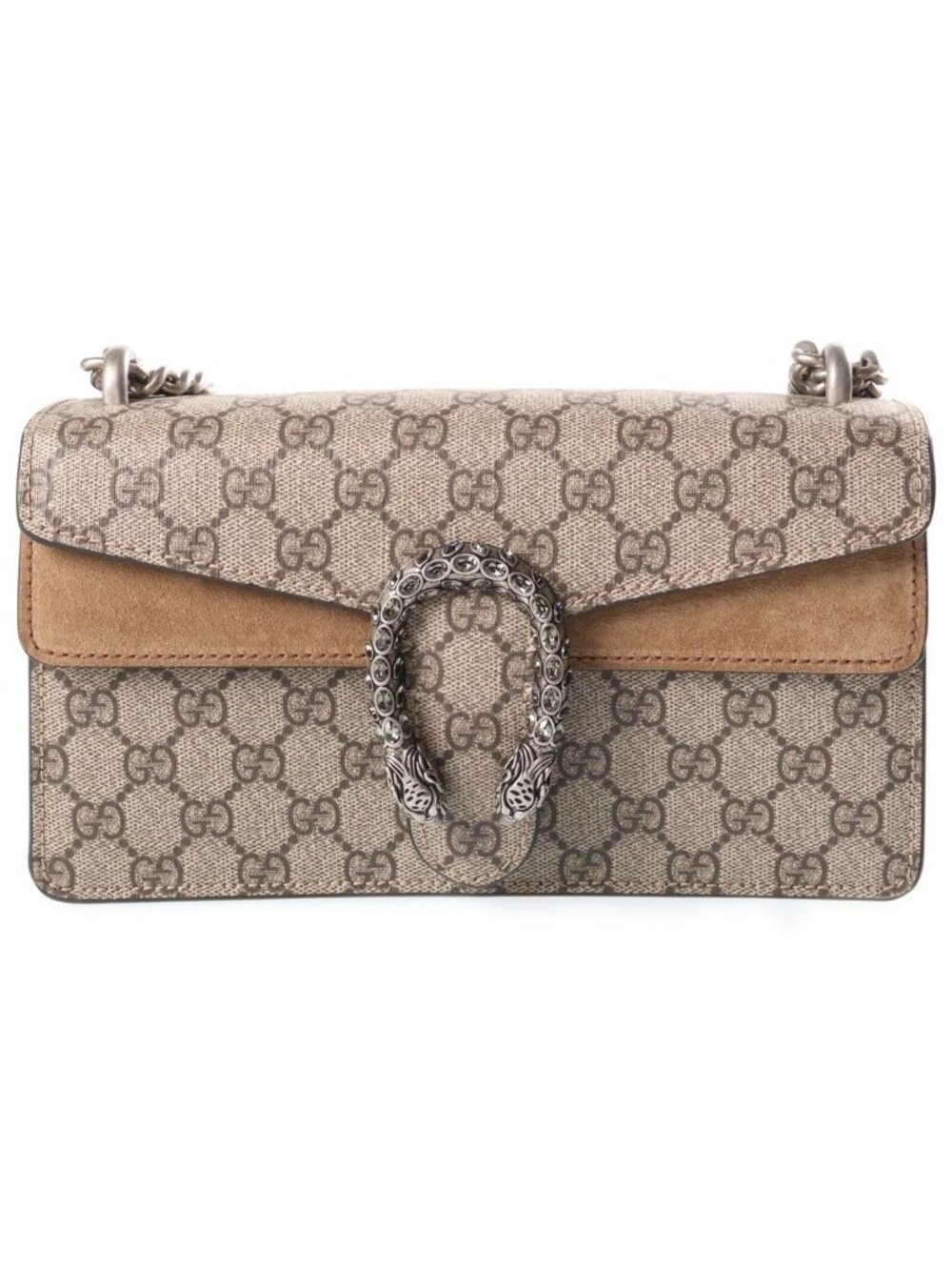 Gucci Dionysus Small Shoulder Bag GG Beige
